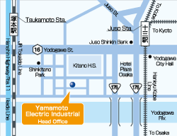 Osaka head office access map